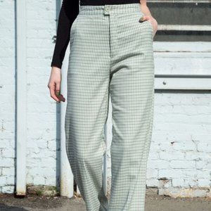 Brandy Melville Mint Green Plaid Pants